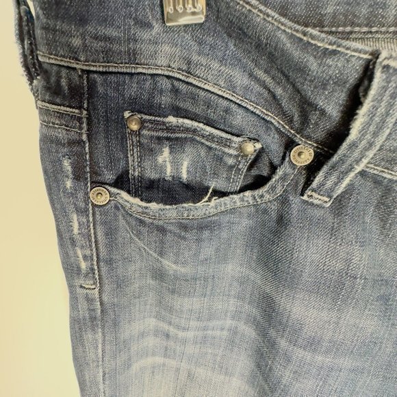 Citizens of Humanity Jeans 29 Blue Denim Whiskey‎ Low Waist Cropped USA Womens - Picture 10 of 12
